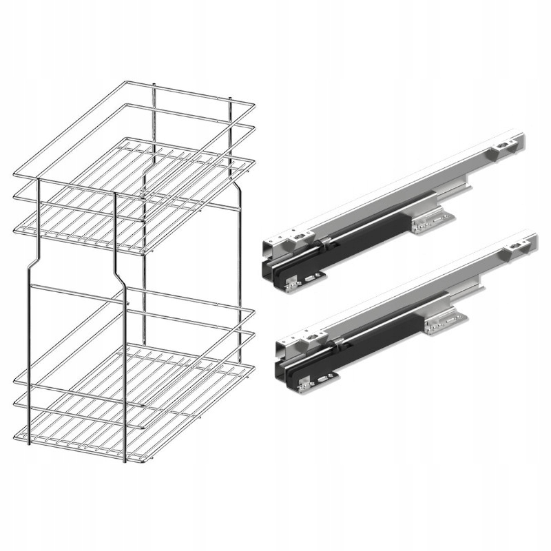 Nákladný kôš 60 cm 2 ks. 600 s pomalým zatváraním Variant Multi REJS